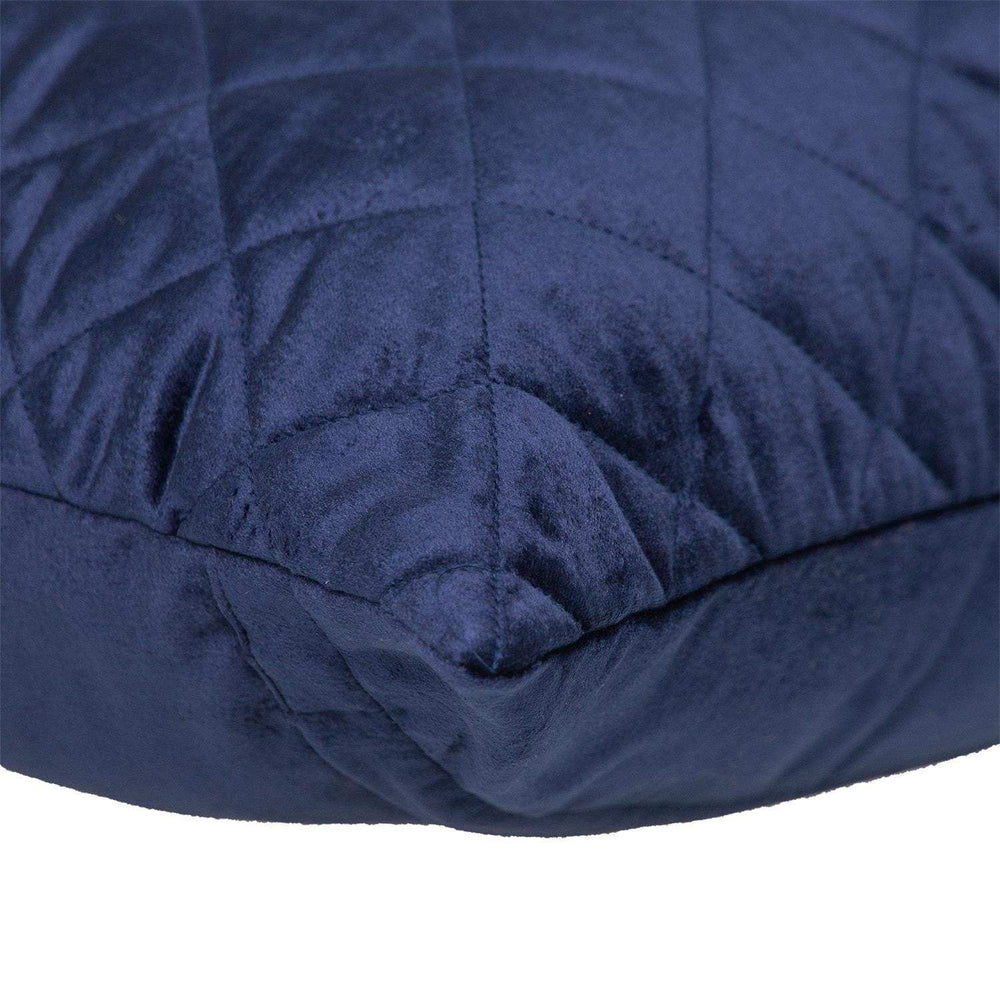 Tufted Diamond Navy Transitional Square Pillow - Homeroots - Flyclothing LLC