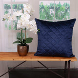 Tufted Diamond Navy Transitional Square Pillow - Homeroots - Flyclothing LLC