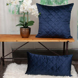 Tufted Diamond Navy Transitional Square Pillow - Homeroots - Flyclothing LLC