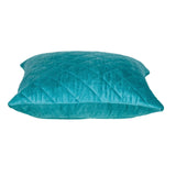 Tufted Diamond Aqua Transitional Square Pillow - Homeroots