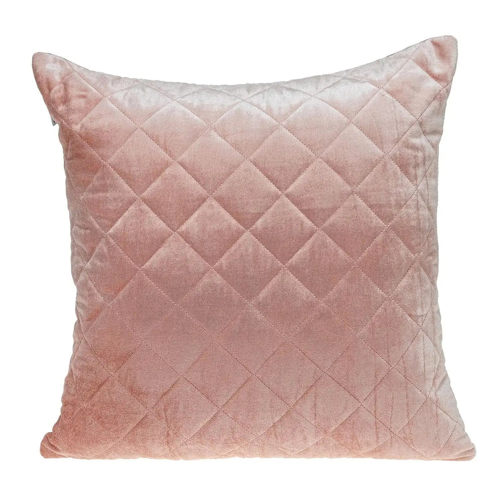 Tufted Diamond Pink Transitional Square Pillow - Homeroots