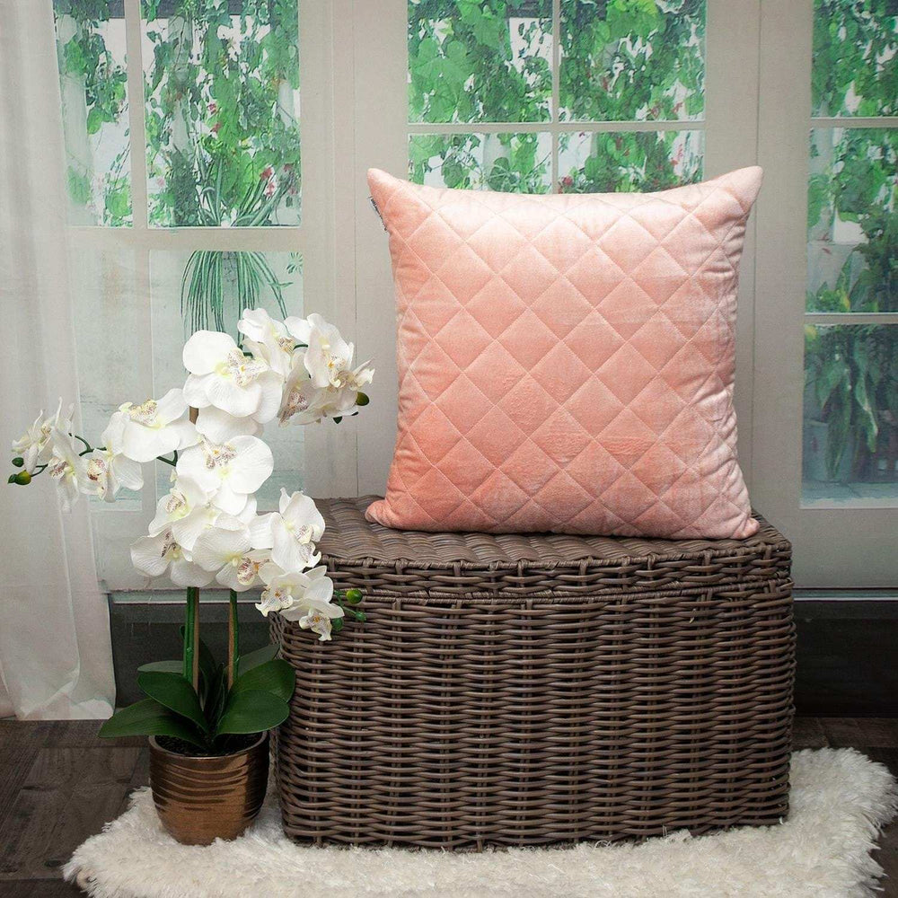 Tufted Diamond Pink Transitional Square Pillow - Homeroots - Flyclothing LLC