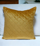 Tufted Diamond Yellow Ochre Transitional Square Pillow - Homeroots