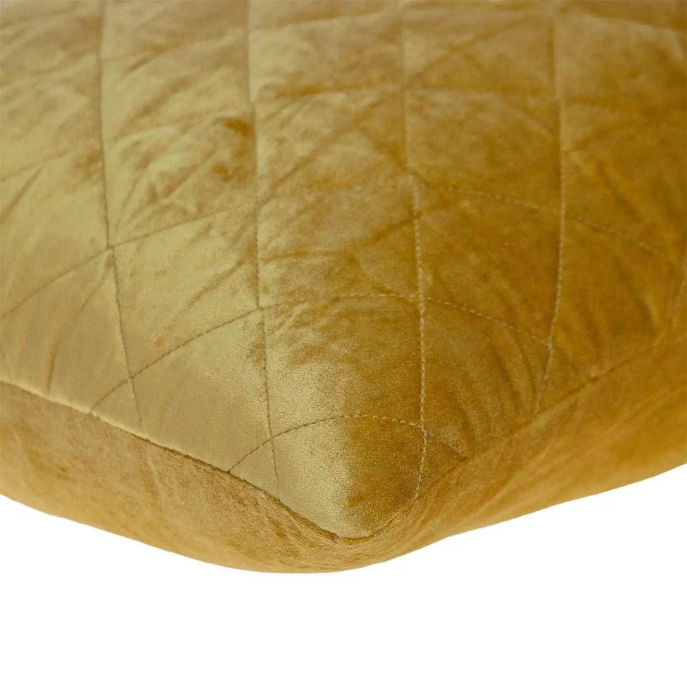 Tufted Diamond Yellow Ochre Transitional Square Pillow - Homeroots - Flyclothing LLC