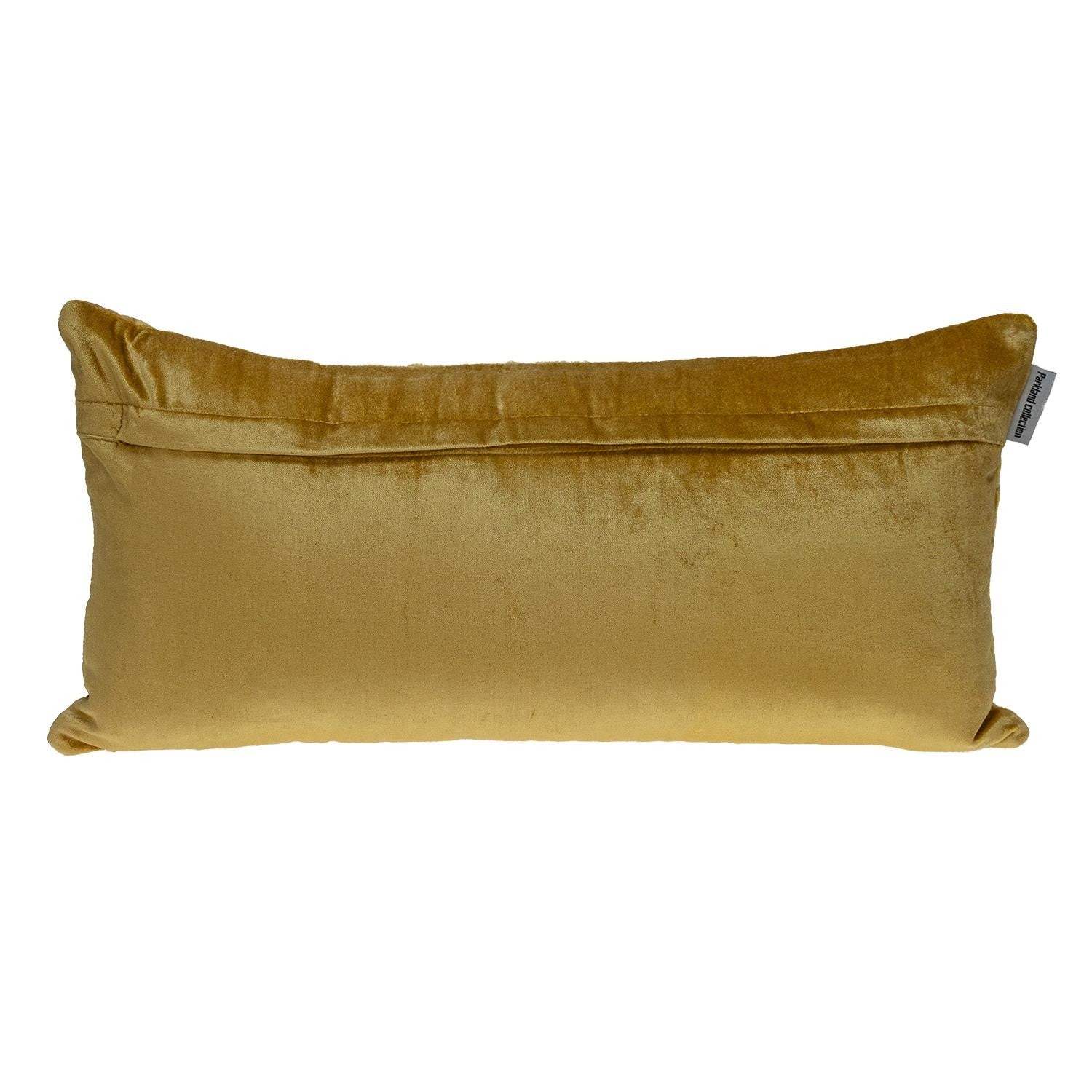 Tufted Diamond Yellow Ochre Transitional Lumbar Pillow - Homeroots - Flyclothing LLC