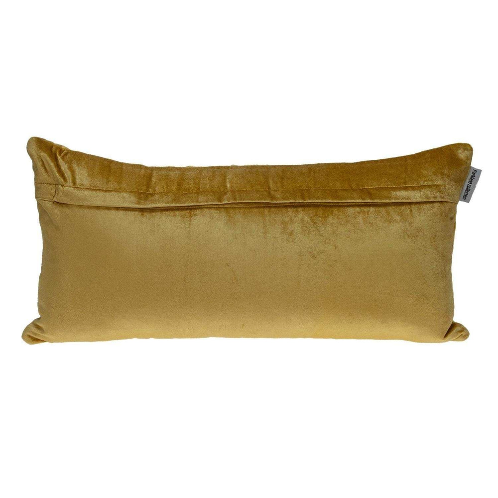 Tufted Diamond Yellow Ochre Transitional Lumbar Pillow - Homeroots - Flyclothing LLC