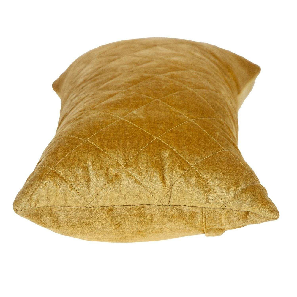 Tufted Diamond Yellow Ochre Transitional Lumbar Pillow - Homeroots - Flyclothing LLC