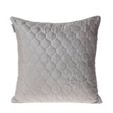 Taupe Tufted Velvet Quilted Throw Pillow - Homeroots