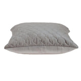 Taupe Tufted Velvet Quilted Throw Pillow - Homeroots