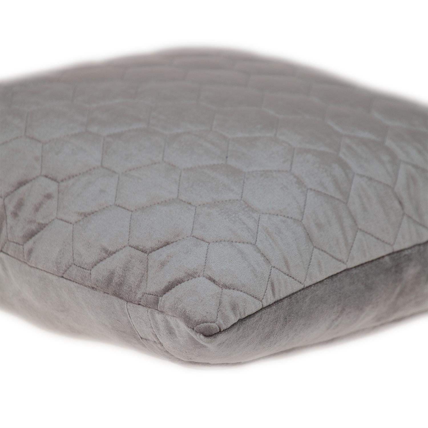 Taupe Tufted Velvet Quilted Throw Pillow - Homeroots - Flyclothing LLC