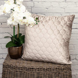 Taupe Tufted Velvet Quilted Throw Pillow - Homeroots - Flyclothing LLC
