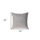 Taupe Tufted Velvet Quilted Throw Pillow - Homeroots - Flyclothing LLC