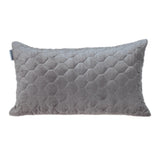 Taupe Tufted Velvet Quilted Lumbar Throw Pillow - Homeroots