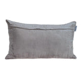 Taupe Tufted Velvet Quilted Lumbar Throw Pillow - Homeroots