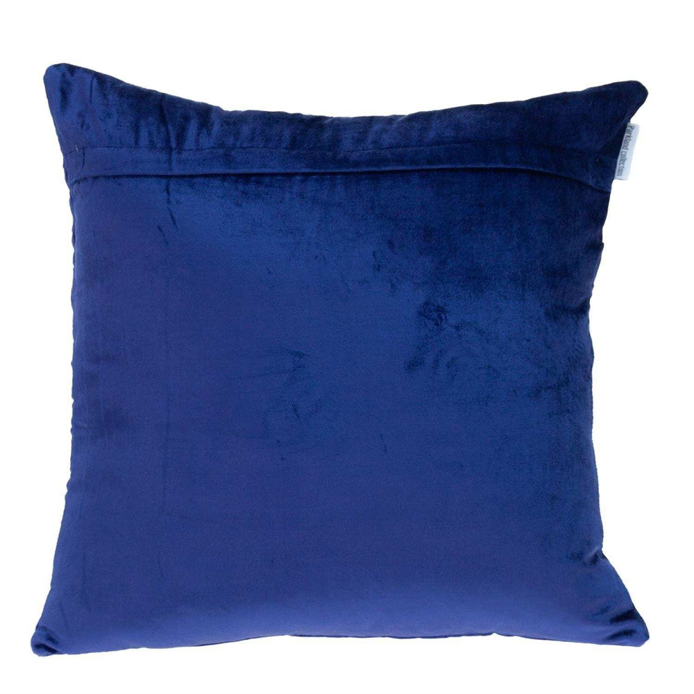 Blue Tufted Velvet Quilted Throw Pillow - Homeroots - Flyclothing LLC