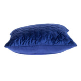 Blue Tufted Velvet Quilted Throw Pillow - Homeroots
