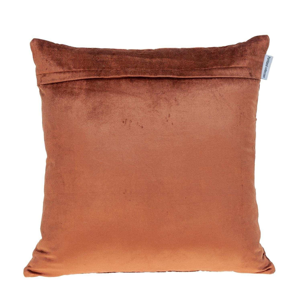 Burnt Orange Tufted Velvet Quilted Throw Pillow - Homeroots - Flyclothing LLC