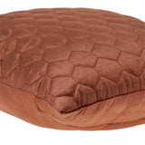 Burnt Orange Tufted Velvet Quilted Throw Pillow - Homeroots - Flyclothing LLC