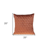 Burnt Orange Tufted Velvet Quilted Throw Pillow - Homeroots - Flyclothing LLC