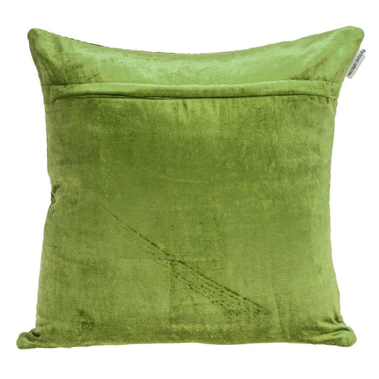 Quilted Velvet Olive Square Throw Pillow - Homeroots - Flyclothing LLC