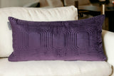 12" X 24" Purple Cotton Blend Throw Pillow - Homeroots