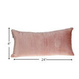 12" X 24" Pink Cotton Blend Throw Pillow - Homeroots - Flyclothing LLC