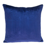 20" Blue Cotton Blend Throw Pillow - Homeroots