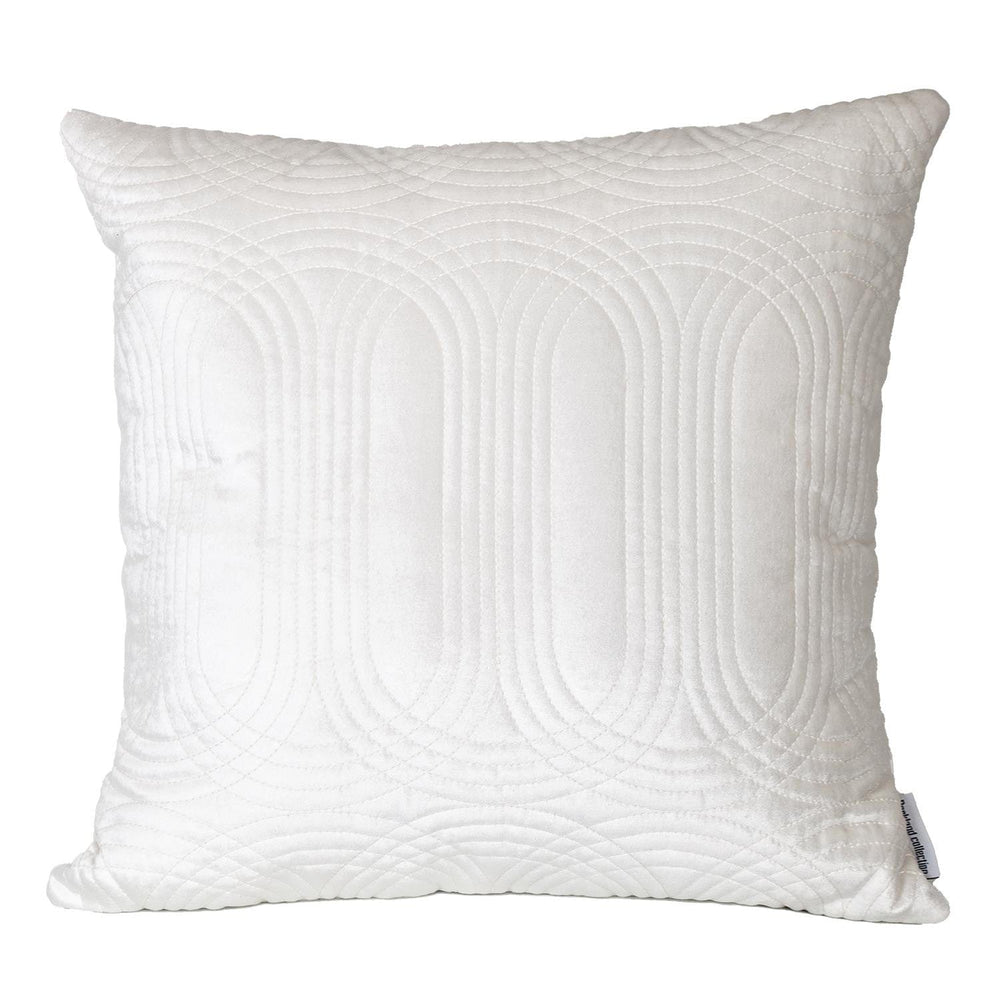 20" White Cotton Blend Throw Pillow - Homeroots - Flyclothing LLC