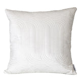 20" White Cotton Blend Throw Pillow - Homeroots