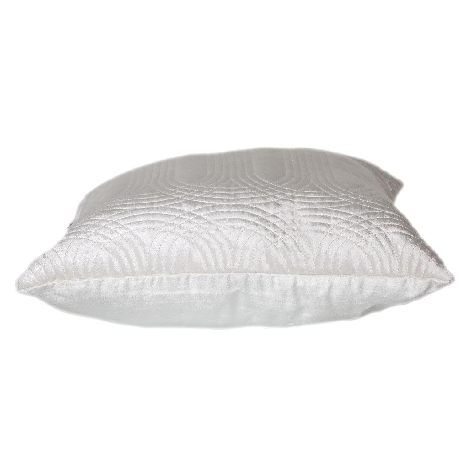20" White Cotton Blend Throw Pillow - Homeroots - Flyclothing LLC