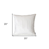 20" White Cotton Blend Throw Pillow - Homeroots - Flyclothing LLC