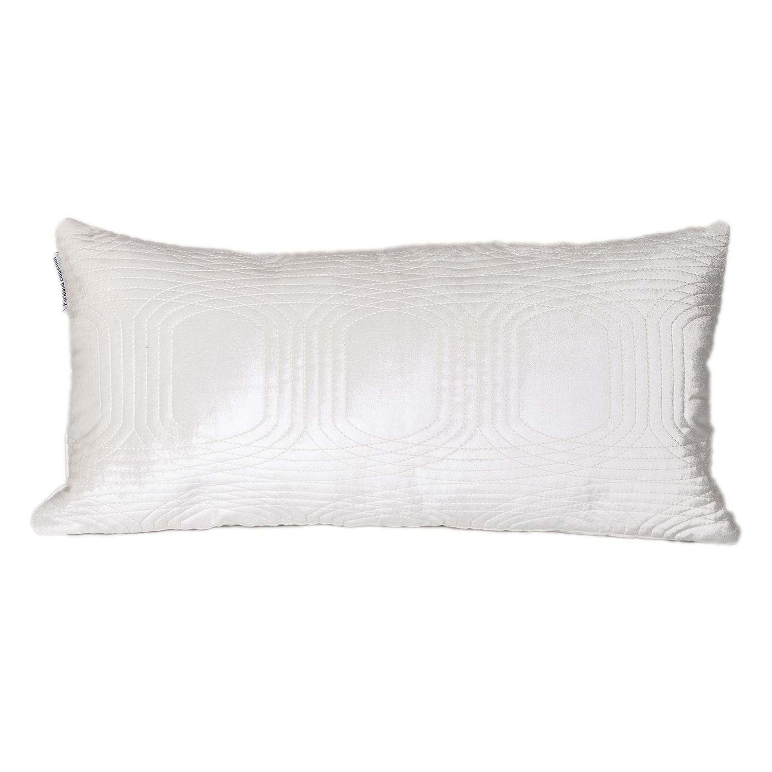 12" X 24" White Cotton Blend Throw Pillow - Homeroots - Flyclothing LLC