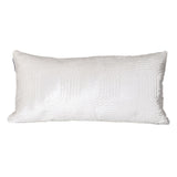 12" X 24" White Cotton Blend Throw Pillow - Homeroots