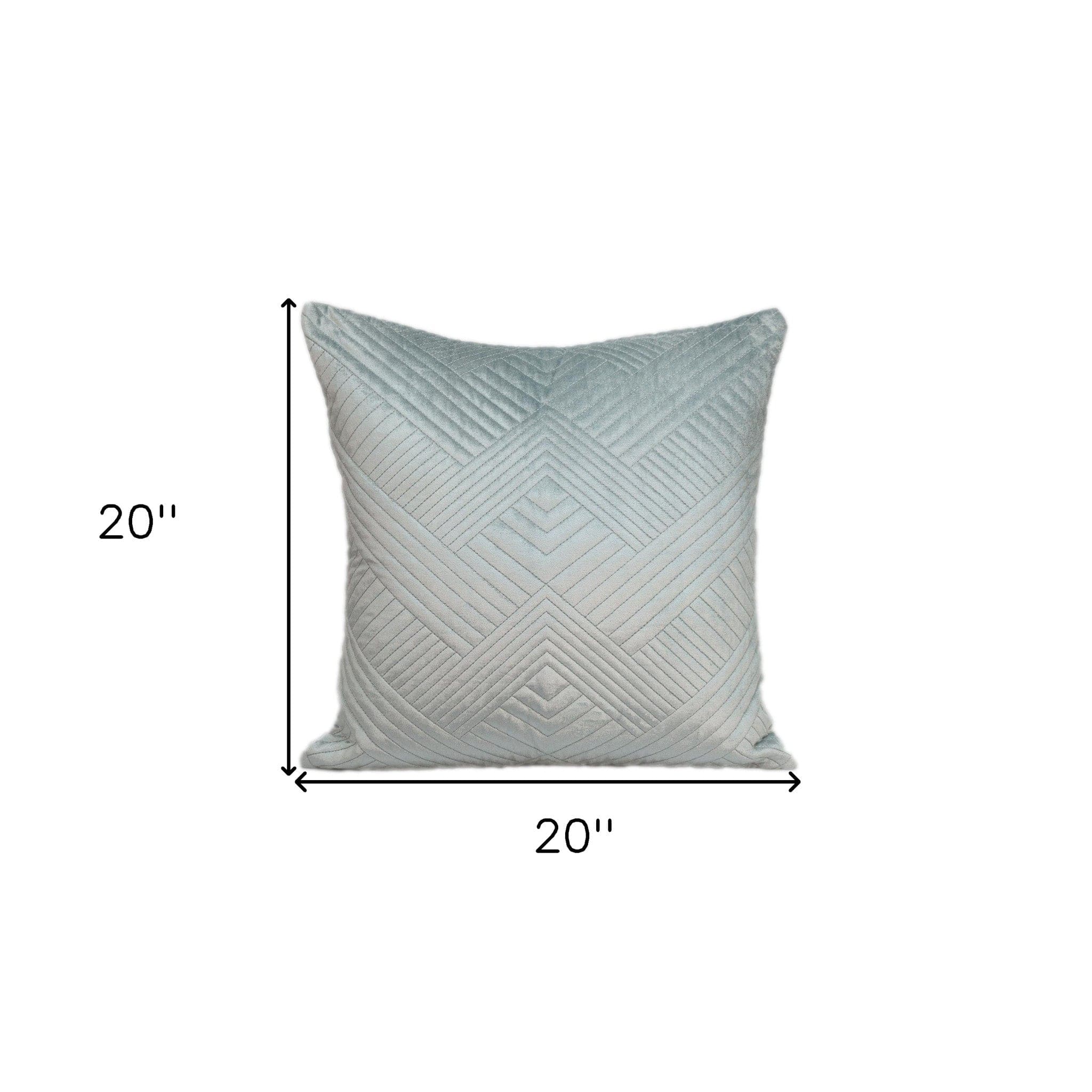 20" Gray Cotton Blend Throw Pillow - Homeroots - Flyclothing LLC