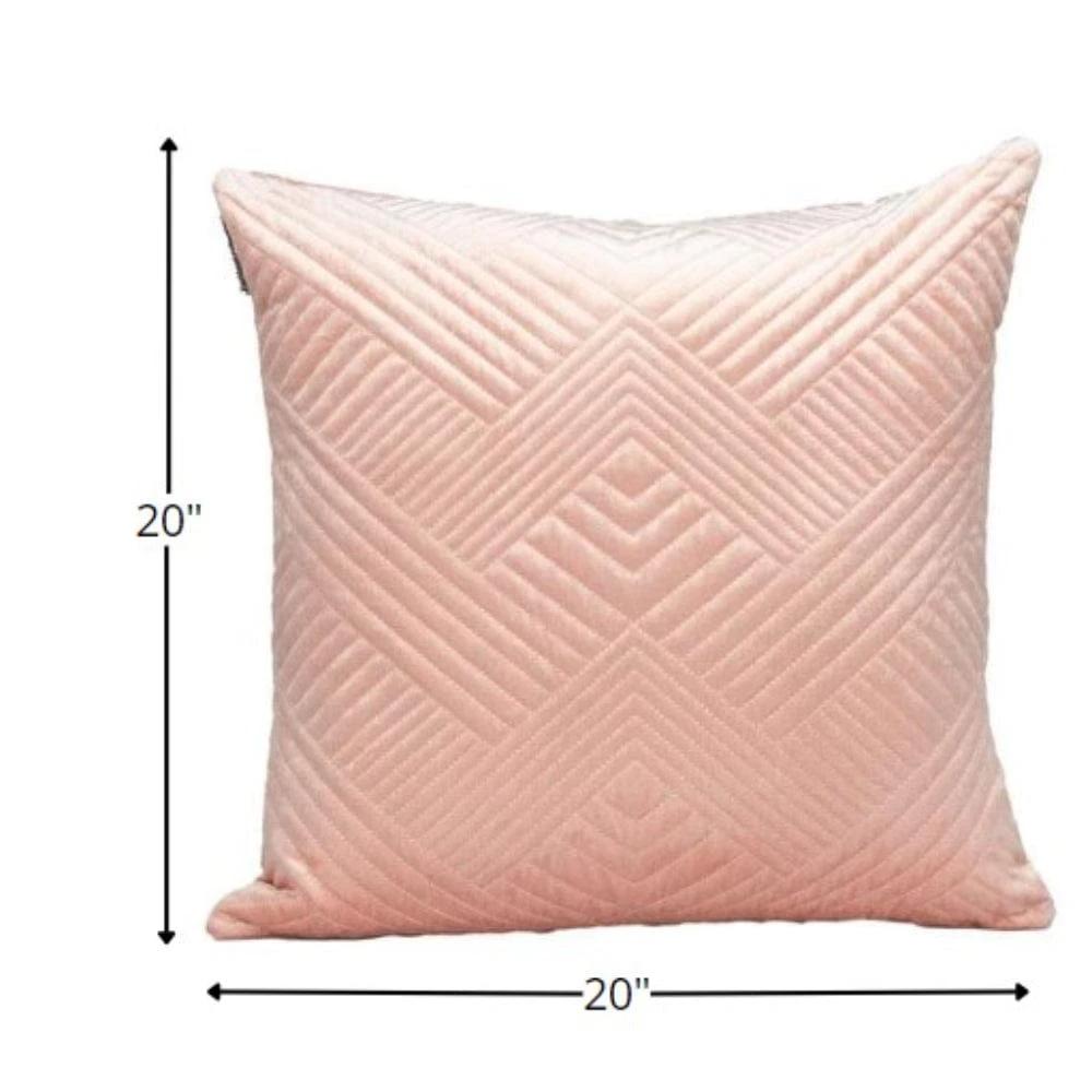20" Pink Cotton Blend Throw Pillow - Homeroots - Flyclothing LLC