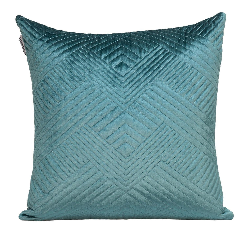 20" Teal Cotton Blend Throw Pillow - Homeroots