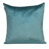 20" Teal Cotton Blend Throw Pillow - Homeroots
