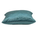 20" Teal Cotton Blend Throw Pillow - Homeroots