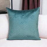 20" Teal Cotton Blend Throw Pillow - Homeroots