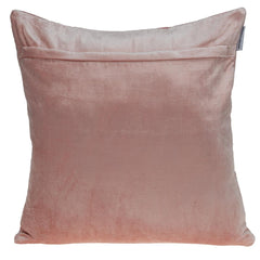 Pink Chunky Geo Stitched Velvet Decorative Throw Pillow - Homeroots