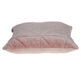 Pink Chunky Geo Stitched Velvet Decorative Throw Pillow - Homeroots