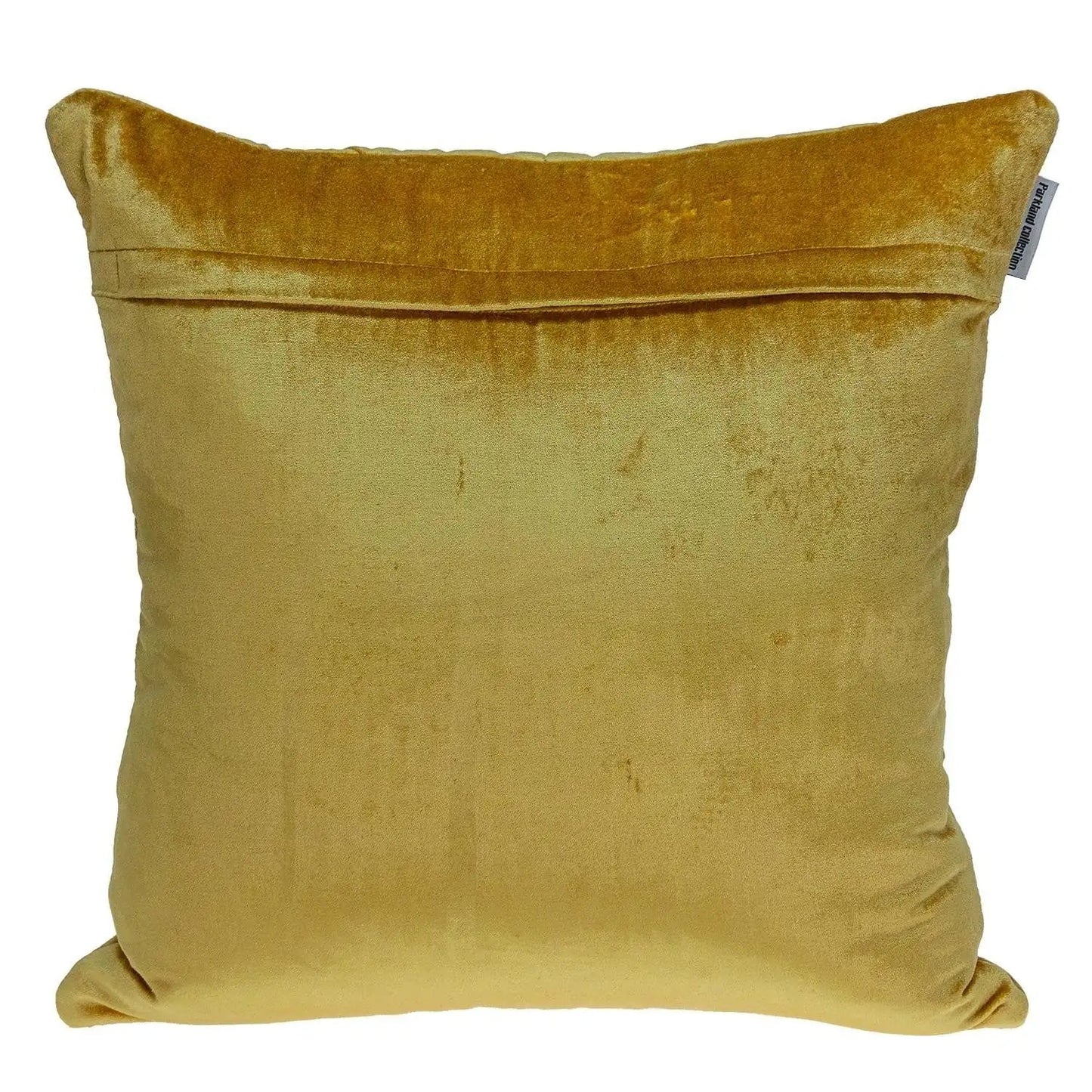 Yellow Chunky Geo Stitched Velvet Decorative Throw Pillow - Homeroots - Flyclothing LLC
