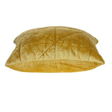 Yellow Chunky Geo Stitched Velvet Decorative Throw Pillow - Homeroots - Flyclothing LLC