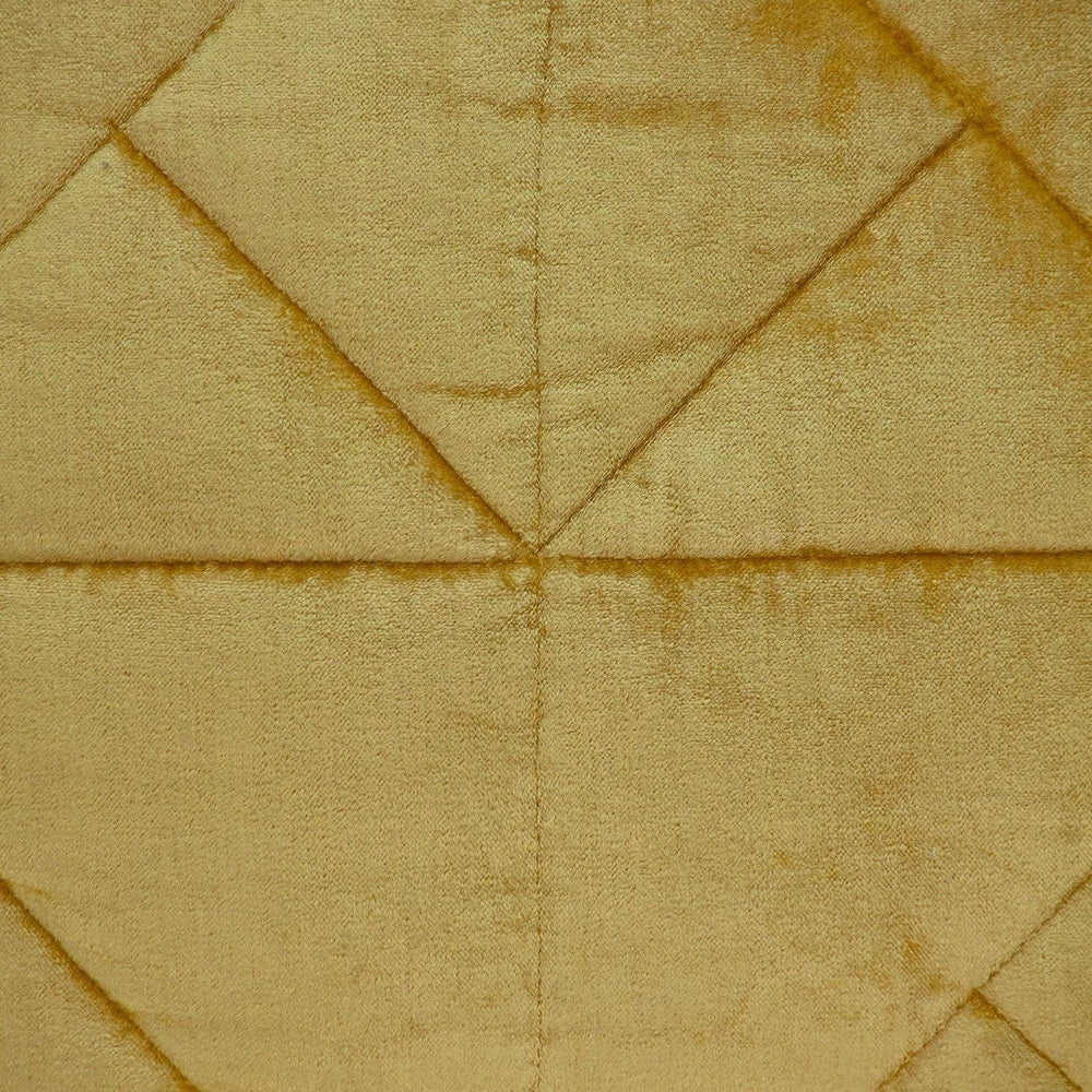 Yellow Chunky Geo Stitched Velvet Decorative Throw Pillow - Homeroots - Flyclothing LLC