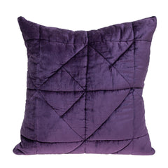 Purple Chunky Geo Stitched Velvet Decorative Throw Pillow - Homeroots