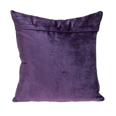 Purple Chunky Geo Stitched Velvet Decorative Throw Pillow - Homeroots