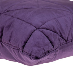 Purple Chunky Geo Stitched Velvet Decorative Throw Pillow - Homeroots