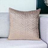 20" Taupe Cotton Blend Throw Pillow - Homeroots
