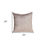20" Taupe Cotton Blend Throw Pillow - Homeroots - Flyclothing LLC