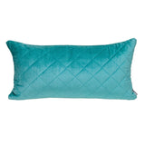 Tufted Diamond Aqua Transitional Lumbar Pillow - Homeroots